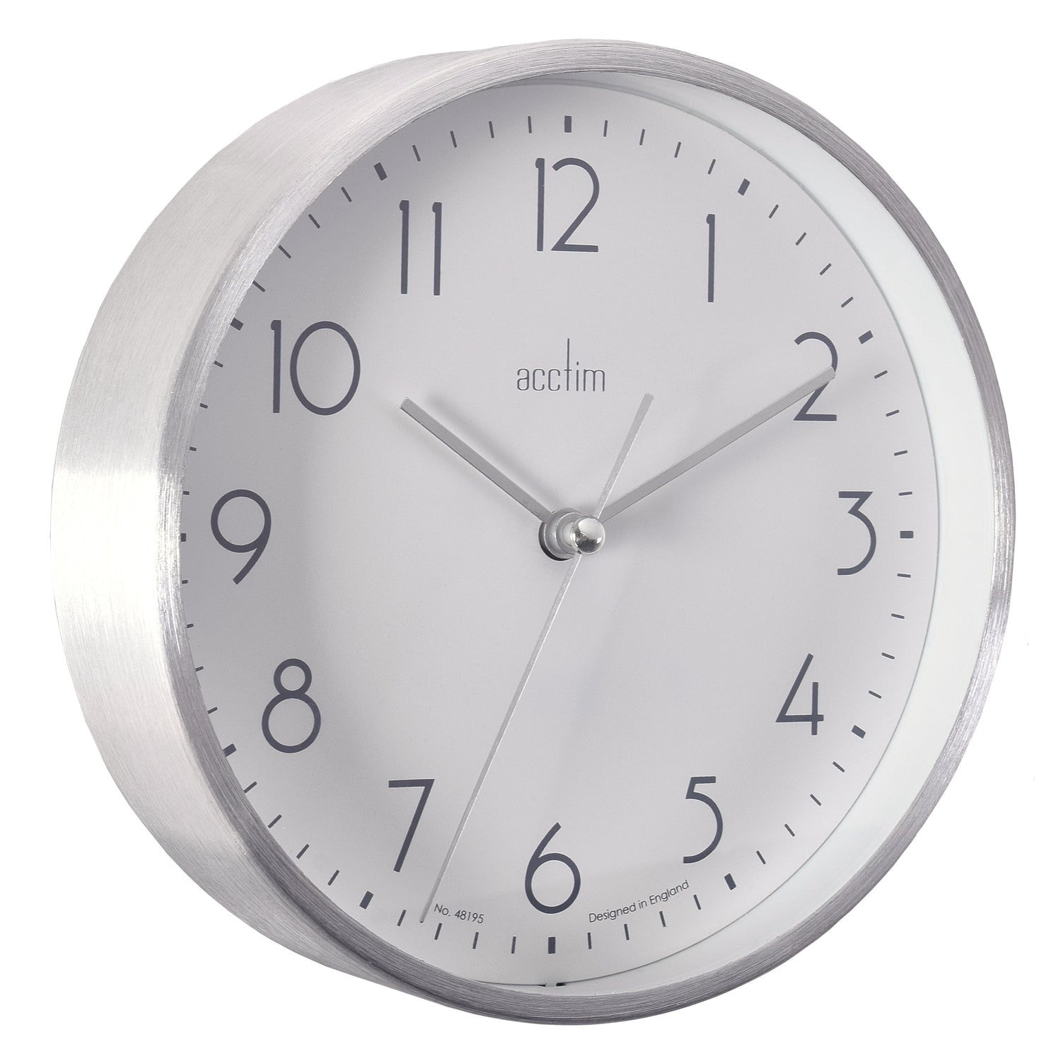 Acctim Ava 15cm Silver colour metal wall/desk clock