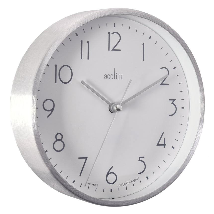 Acctim Ava 15cm Silver colour metal wall/desk clock