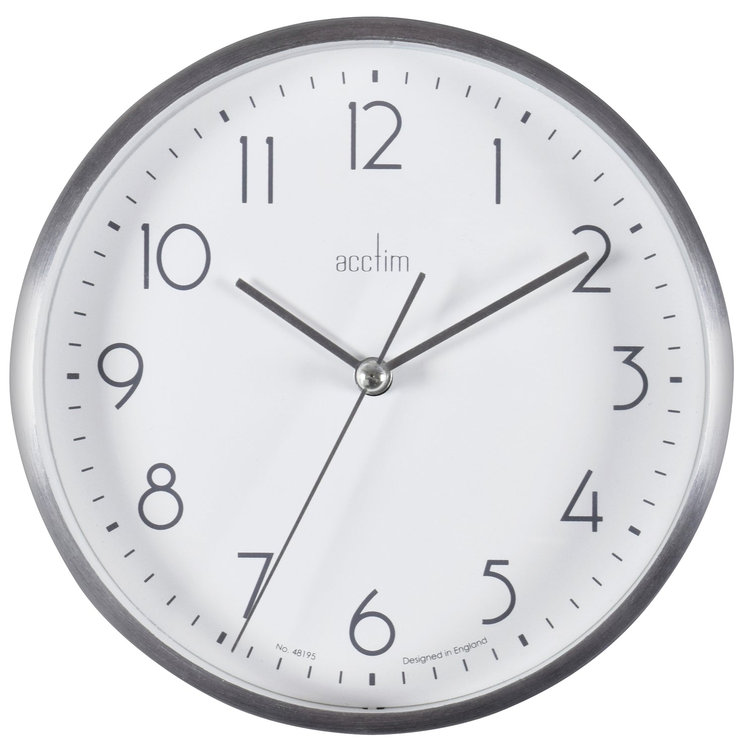 Acctim Ava 15cm Silver colour metal wall/desk clock