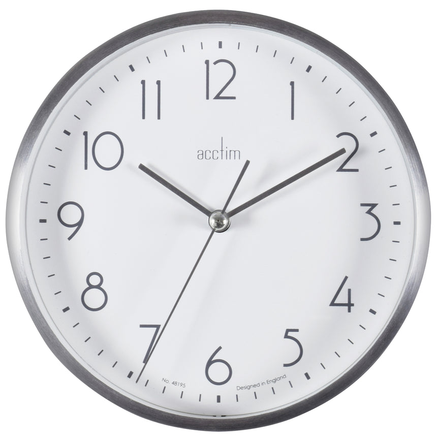 Acctim Ava 15cm Silver colour metal wall/desk clock