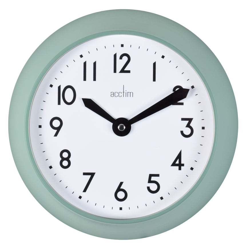 Acctim Wixham 25cm Metal wall clock in Matt Green