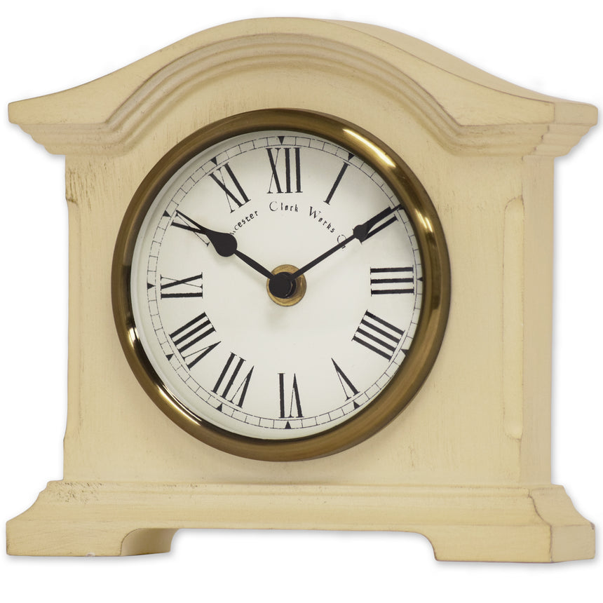 Acctim Falkenburg distressed cream mantel clock