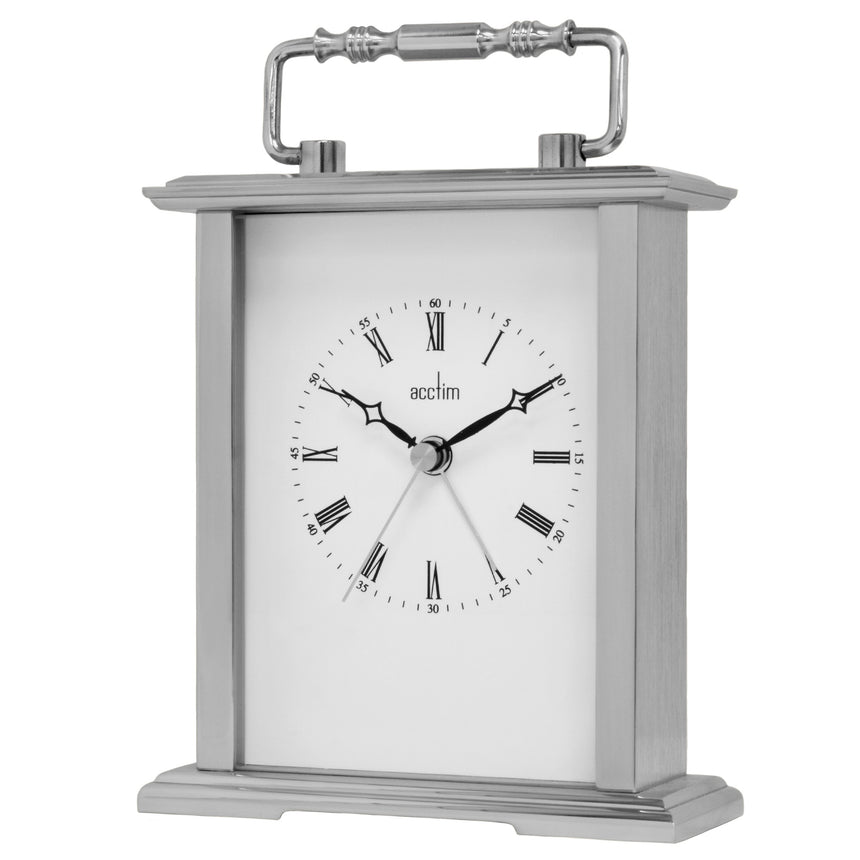 Acctim Gainsborough Silver Colour Carriage Clock
