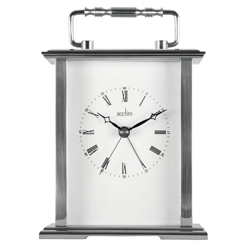 Acctim Gainsborough Silver Colour Carriage Clock