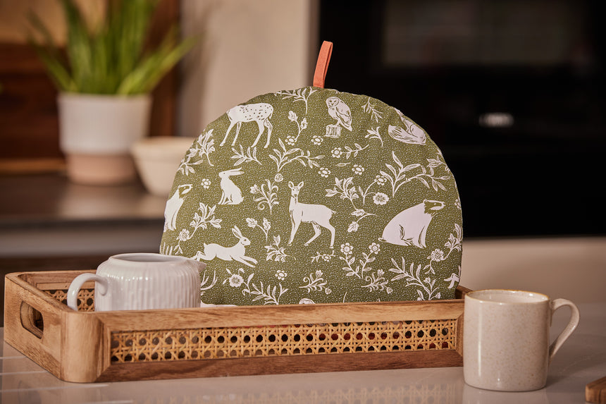 Ulster Weavers Forest Friends Sage Cotton Tea Cosy