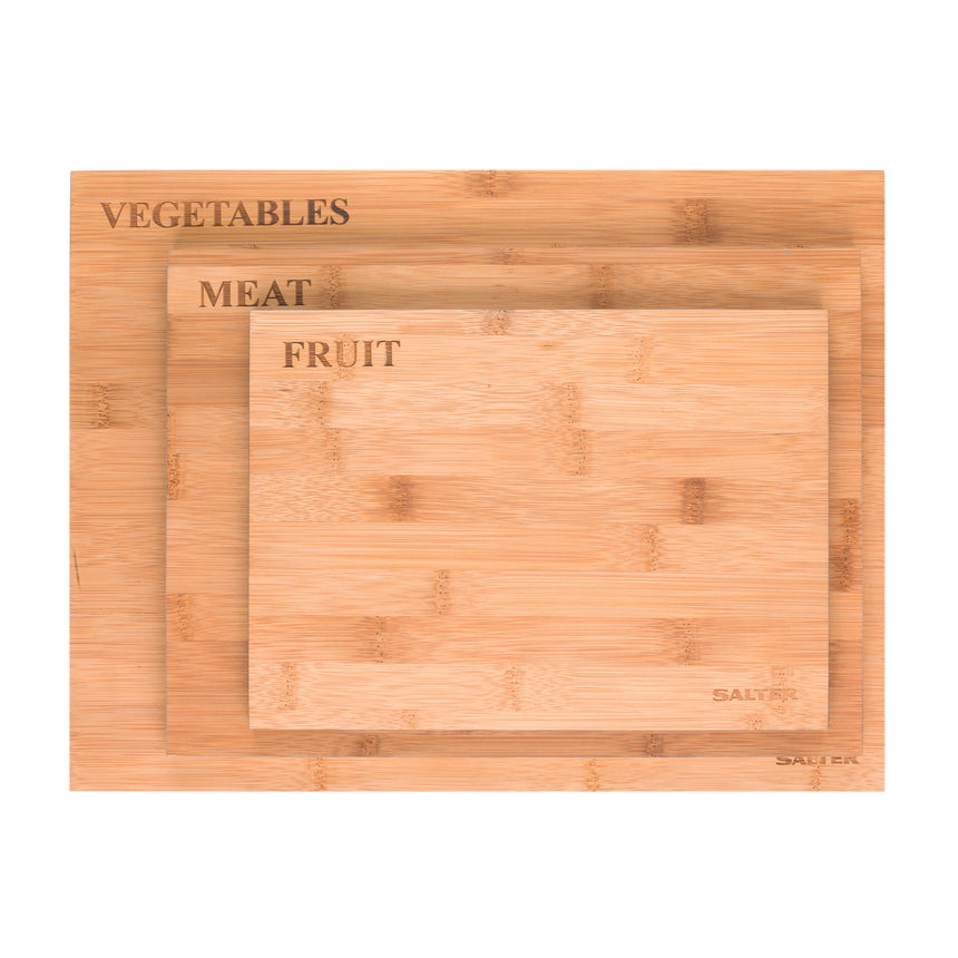 Salter 3 Piece Bamboo Chopping Board Set BW072811
