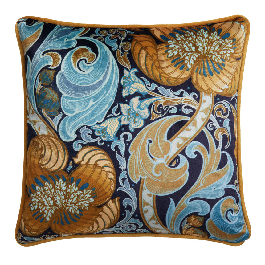 LLB Down the Dilly Ochre/Blue 43x43cm Cushion Cover