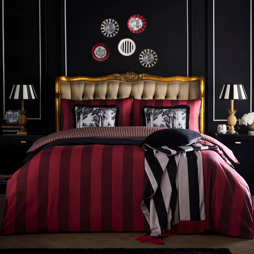 LLB Festivo Stripe Black 130x180cm Throw