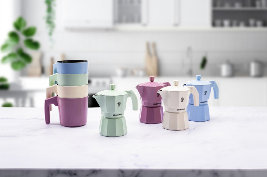 Pezzetti Italexpress Magenta Alum. Pastel Coffee Maker 3C