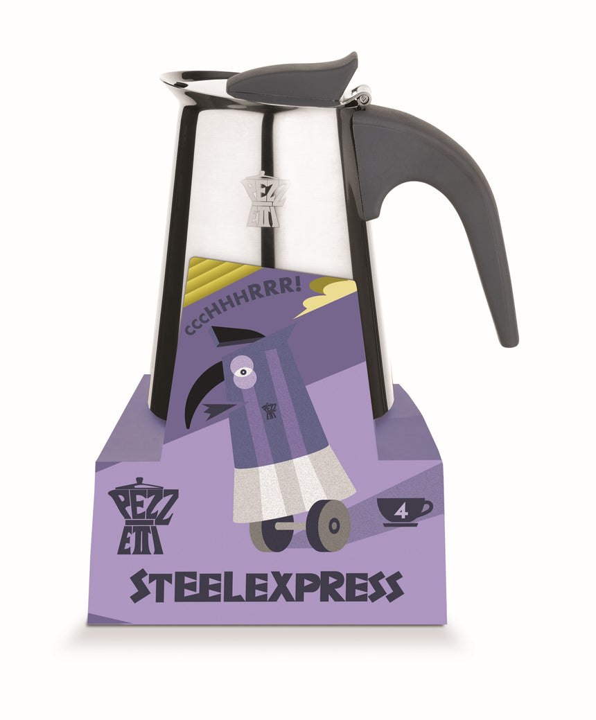 Pezzetti Steelexpress Stainless Steel Coffee Maker 6C