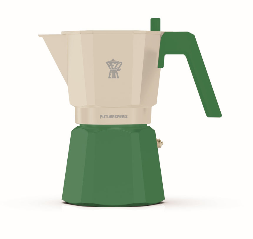 Pezzetti Futurexpress Forest Green Aluminium Coffee Maker 6C