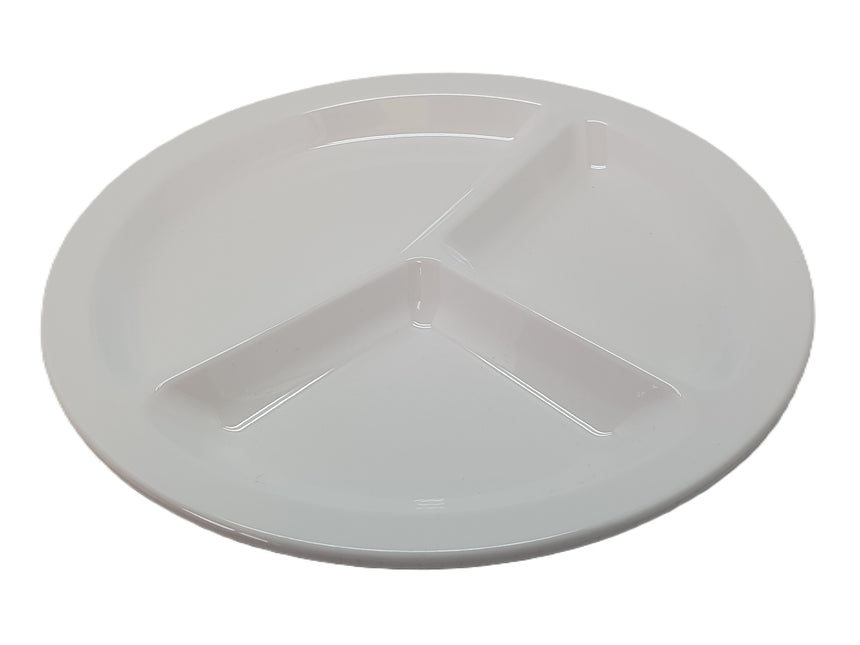 Jab White Round Divided Plate 27cm