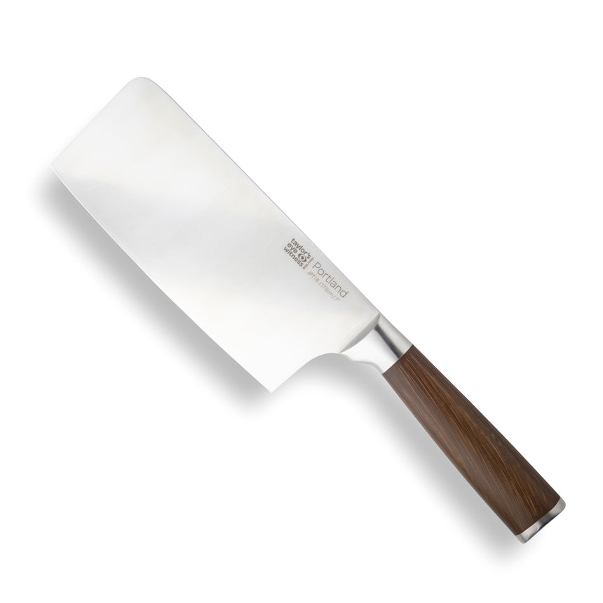 Taylors Portland Walnut 17.5cm Chinese Chef's Knife