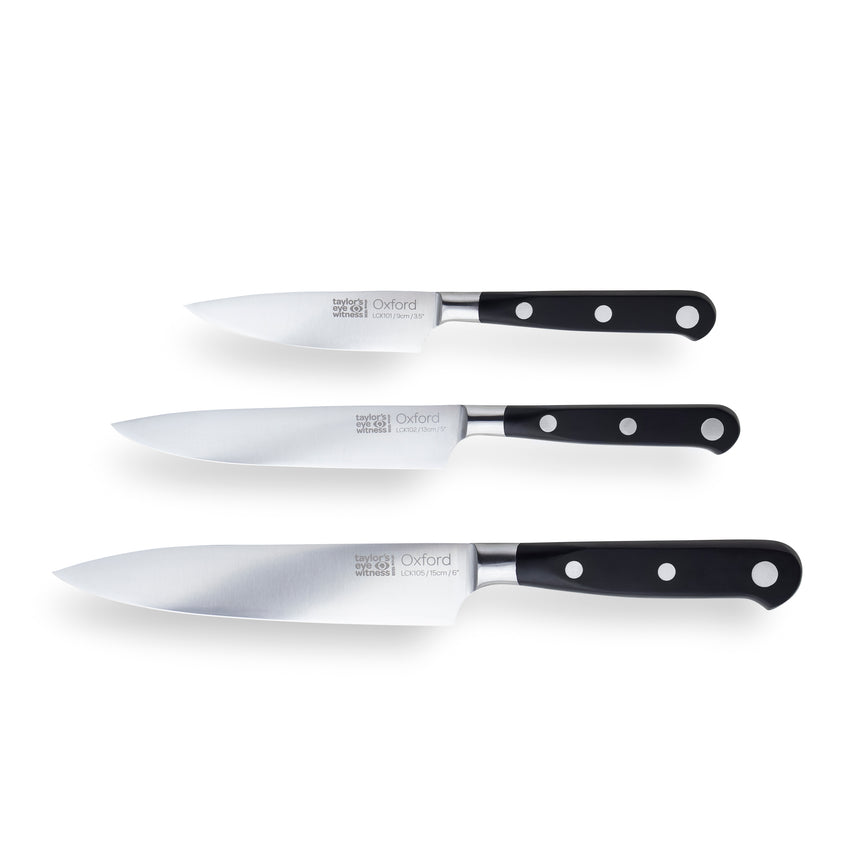Taylors Oxford Stainless Steel Rivets 3pc Knife Set