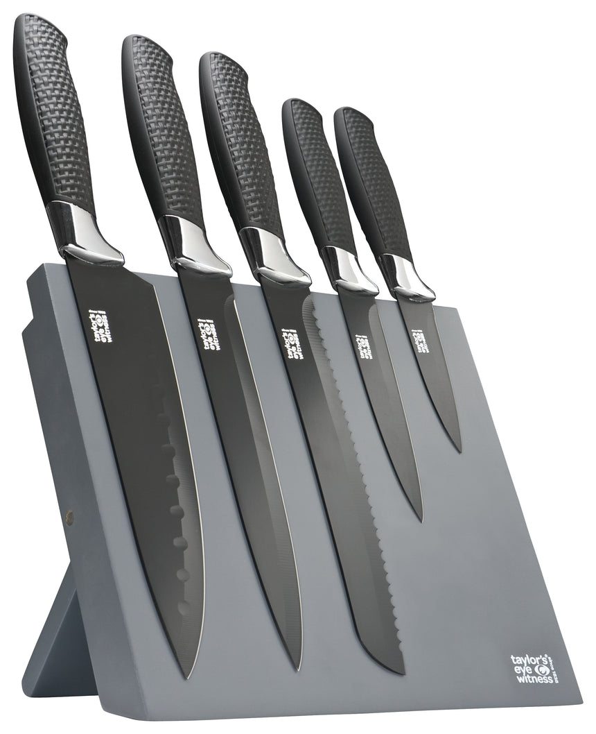 Taylors 5pc Magnetic Knife Block Set - LMS2112-A