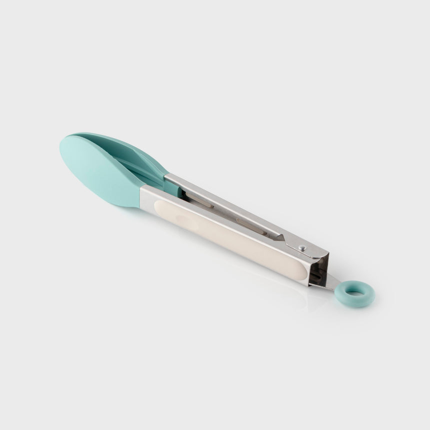 Taylors Stainless Steel Tongs 23cm - Buttermilk/Turquoise