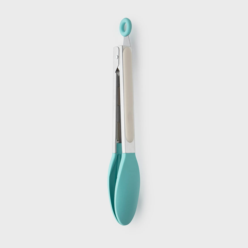 Taylors Stainless Steel Tongs 23cm - Buttermilk/Turquoise