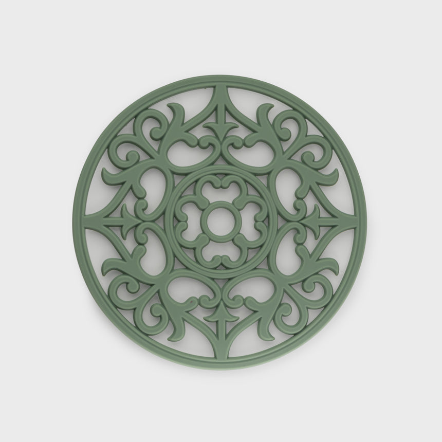 Taylors Vintage Round Silicone Trivet & Placemat - Sage