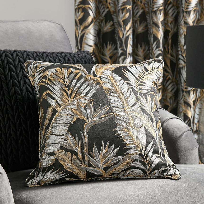LLB Paradise Palm Black 43x43cm Cushion Cover