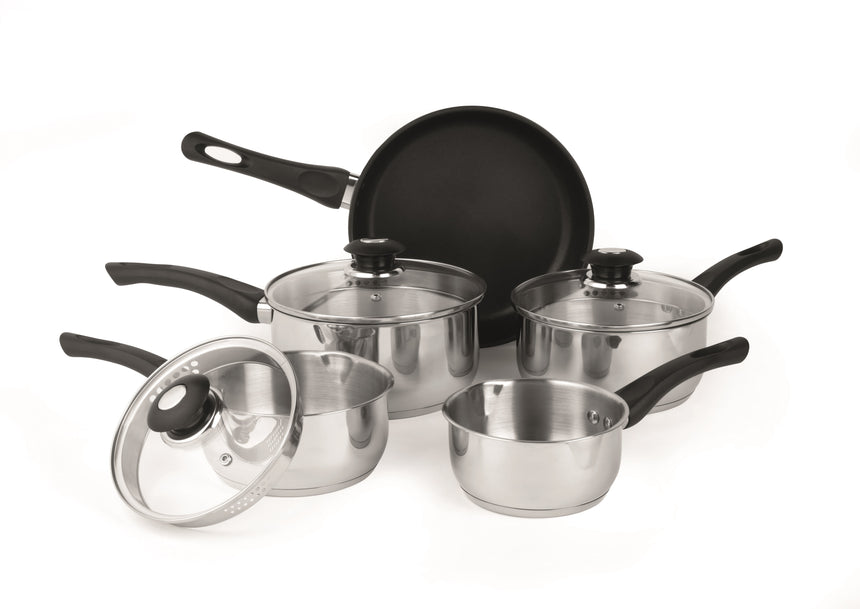 Russell Hobbs Stainless Steel Easy Strain 5pc Pan Set