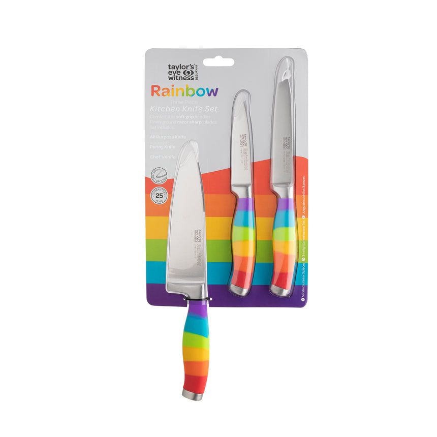Taylors Rainbow 3pc Kitchen Knife Starter Set