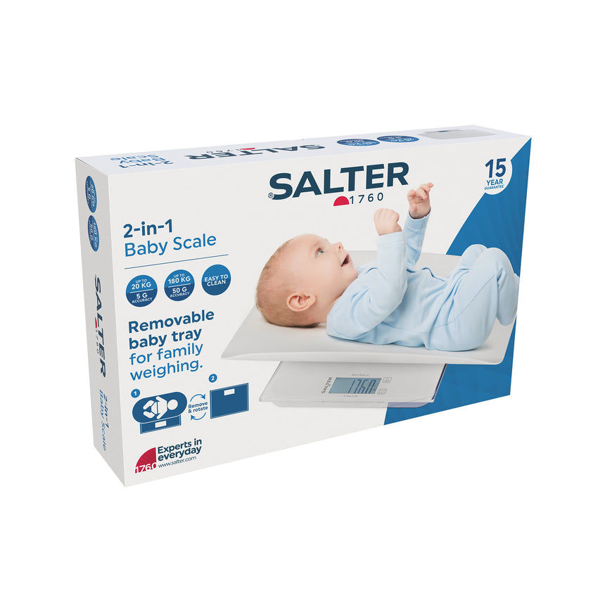 Salter 2-in-1 Electronic Baby, Pet & Personal Scale SA00672W