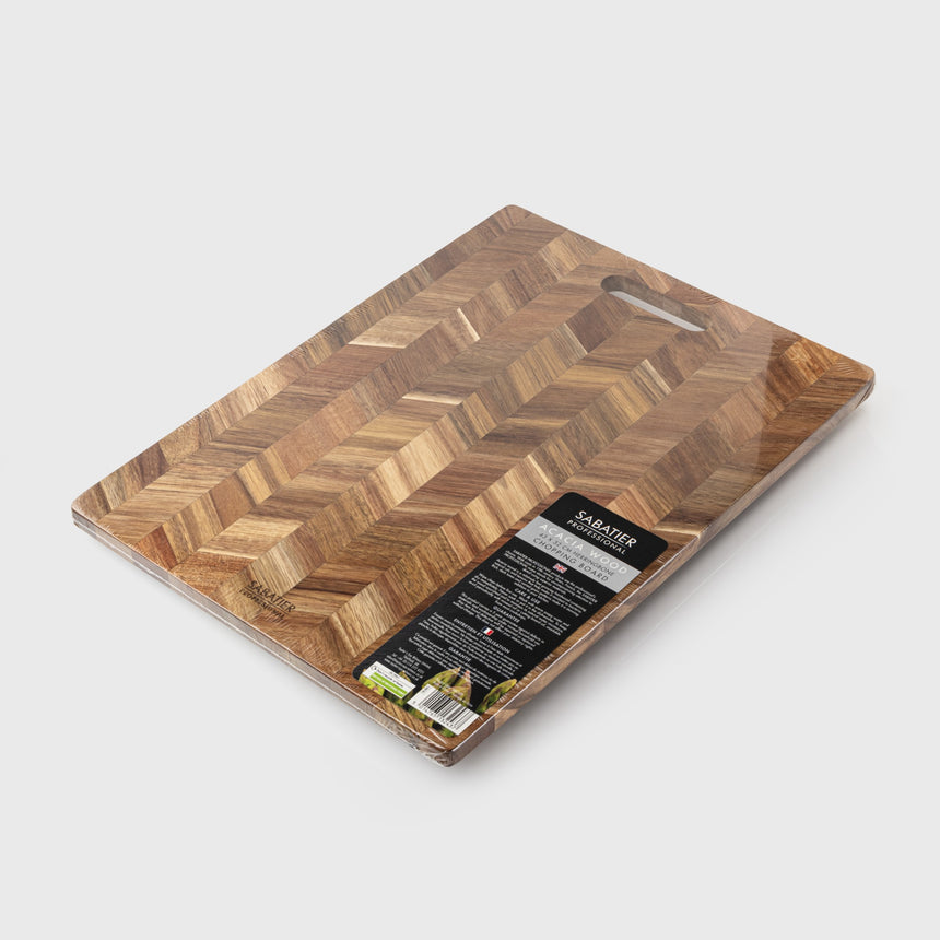 Sabatier Professional Herringbone Acacia Large Cutting Board