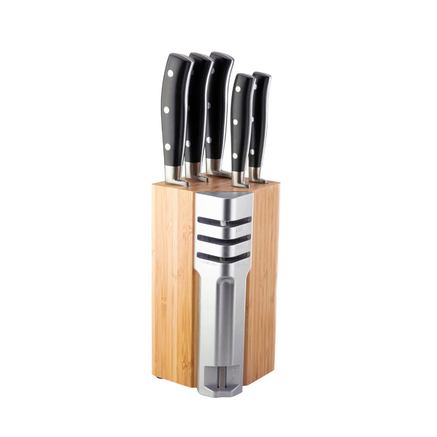 Taylors Henley 5pc Bamboo Block Set with 3-Stage Sharpener