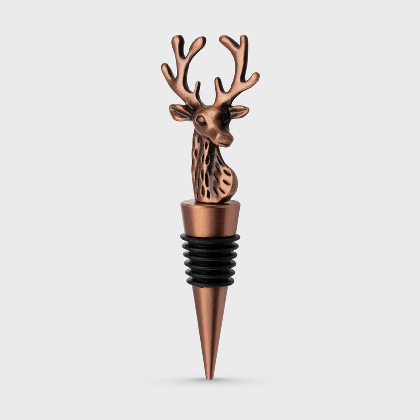 Taylors Taproom Stag Wine Stopper - Matt Copper