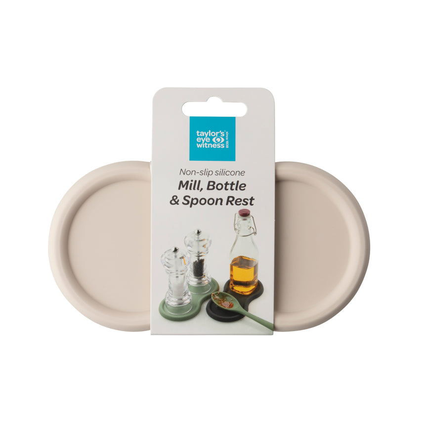 Taylors Silicone Mill, Bottle & Spoon Rest - Oyster