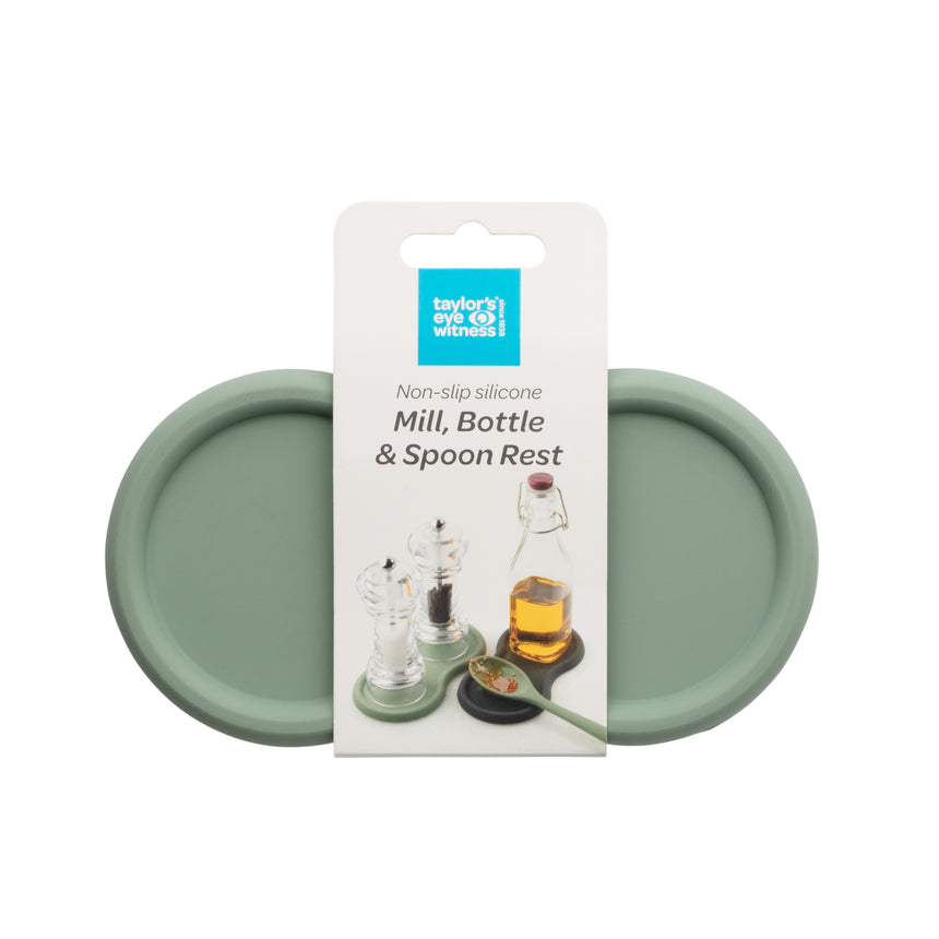 Taylors Silicone Mill, Bottle & Spoon Rest - Sage