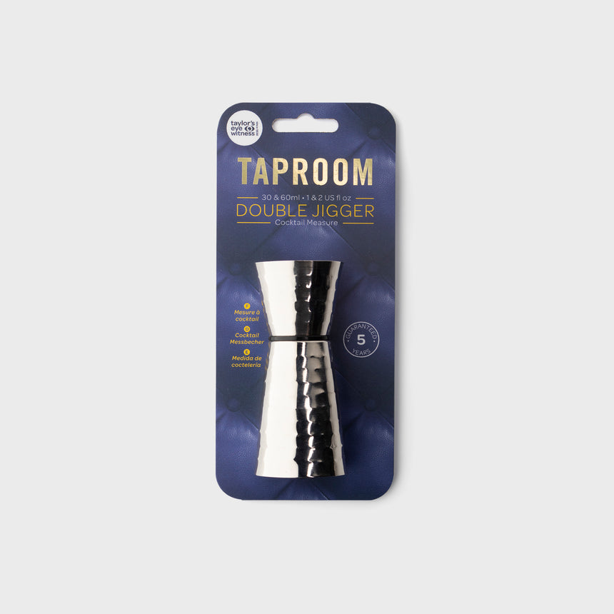 Taylors Taproom Hammered Stainless Steel Double Jigger