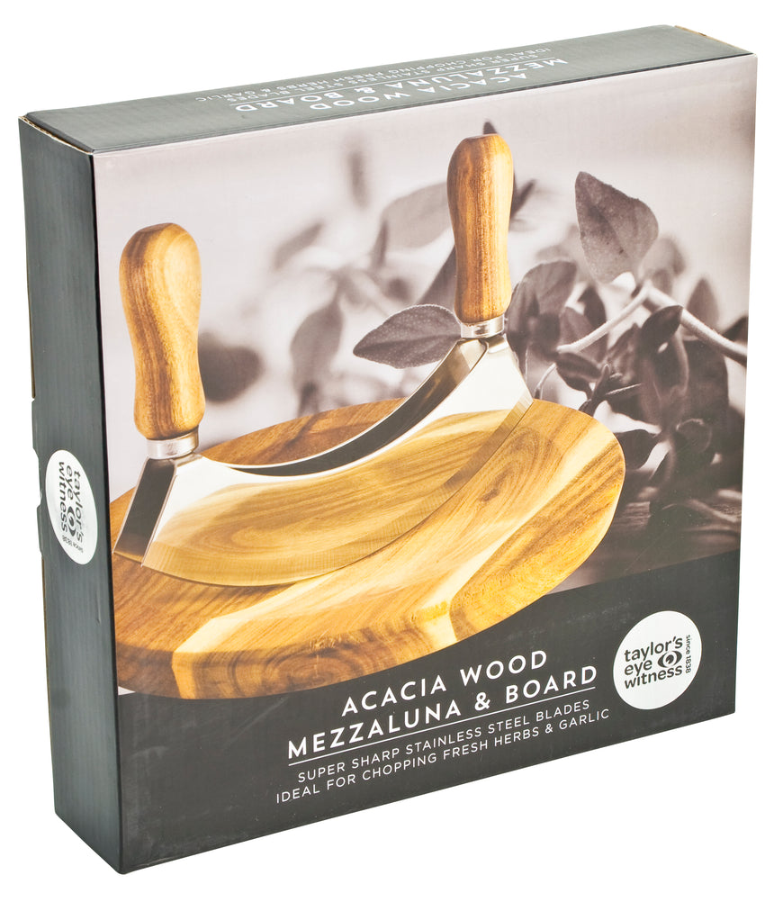Taylors Mezzaluna Acacia Wood Round Board - XCT57AC