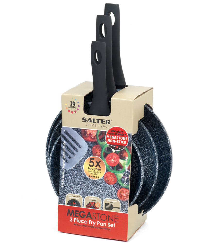 Salter Megastone 3 Piece Fry Pan Set BW06235S2