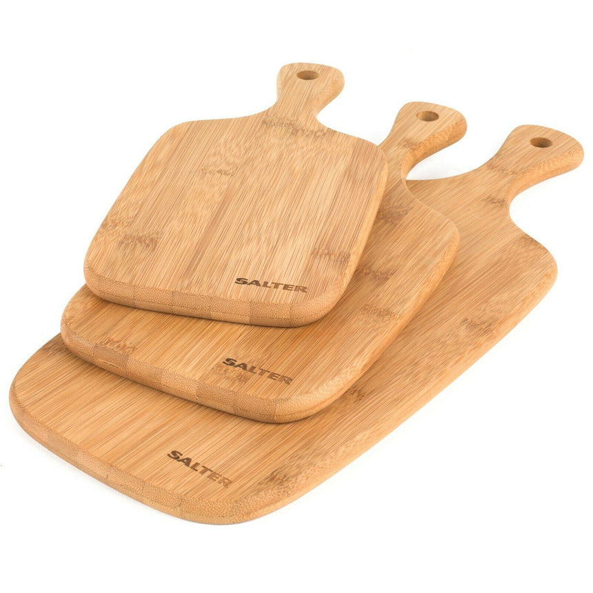 Salter 3 Piece Bamboo Paddle Chopping Board Set BW067322