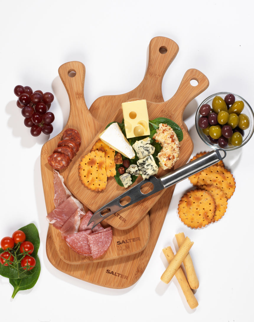 Salter 3 Piece Bamboo Paddle Chopping Board Set BW067322
