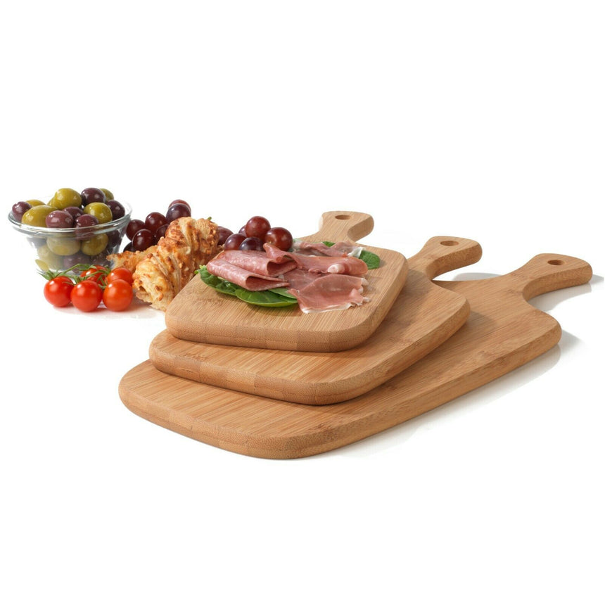 Salter 3 Piece Bamboo Paddle Chopping Board Set BW067322