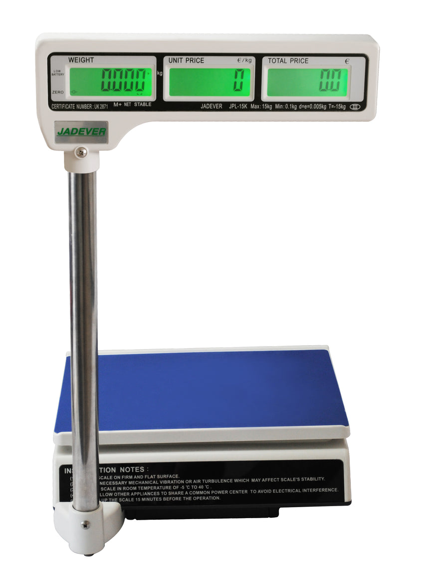 Jadever Price Computing Scale JPL-15K (With Pole Display)