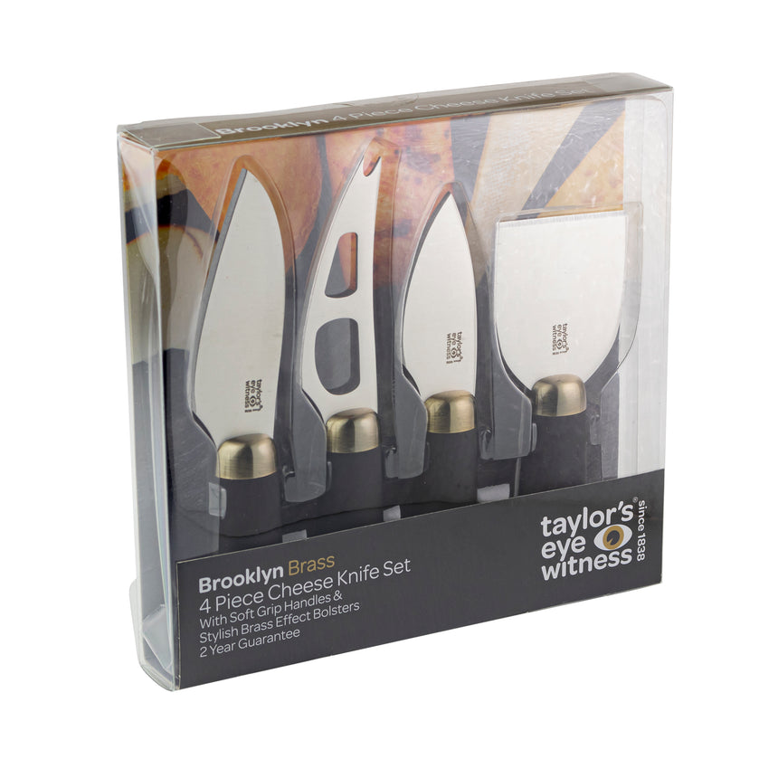 Taylors Brooklyn Brass 4pc Cheese Knife Set - LMS24CS16