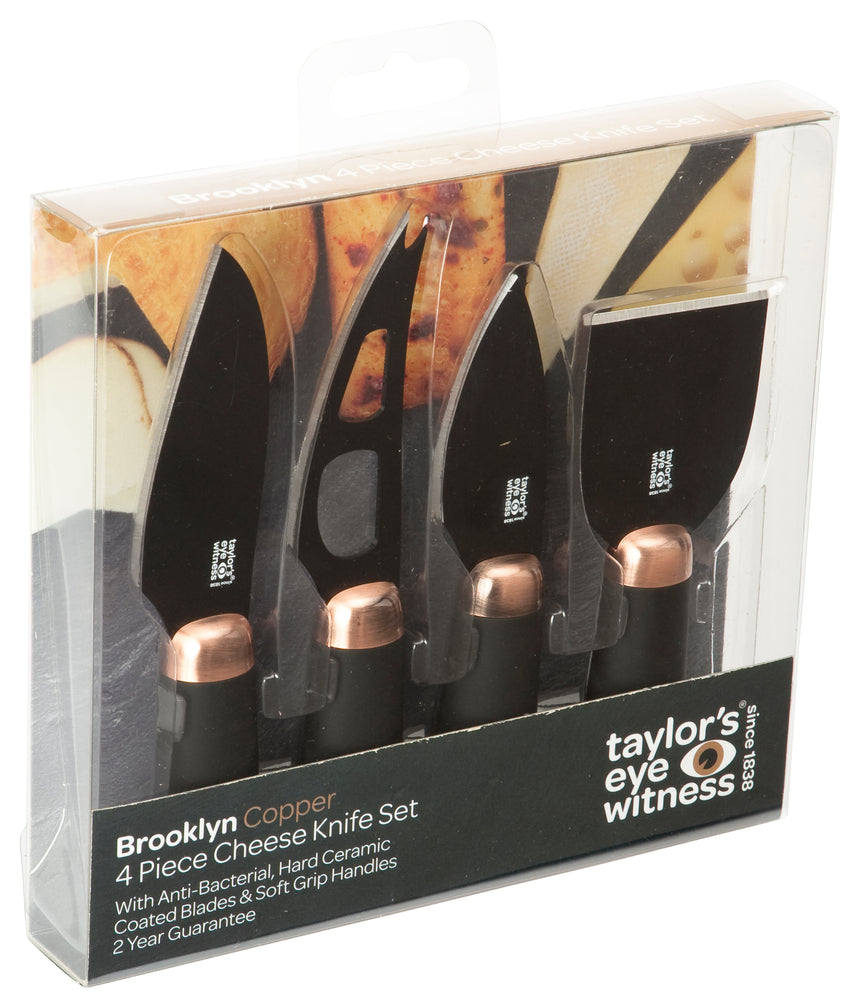 Taylors Brooklyn Copper 4pc Cheese Knife Set
