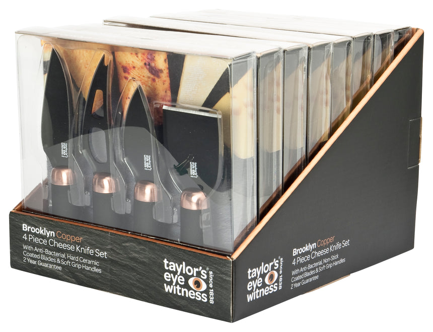 Taylors Brooklyn Copper 4pc Cheese Knife Set
