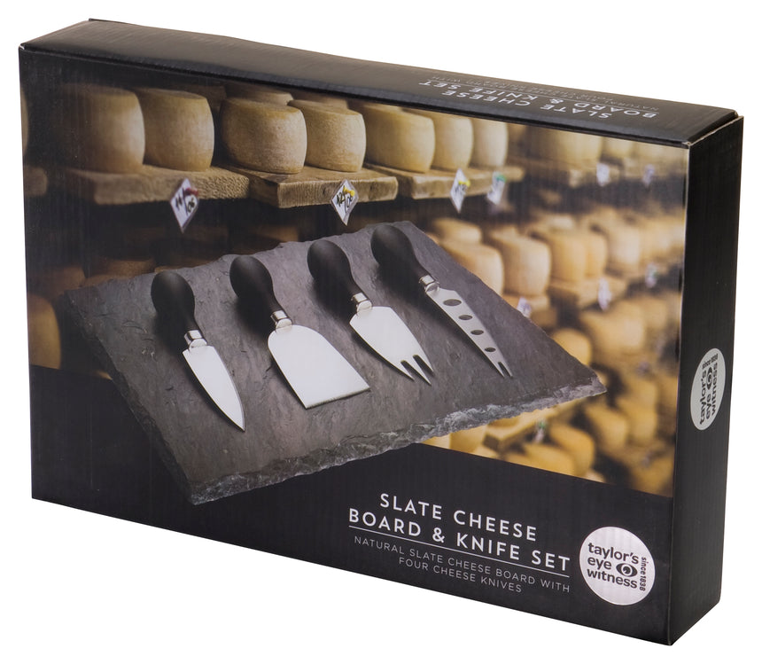 Taylors 4pc Black Slate Cheese Board Set - LSCB02