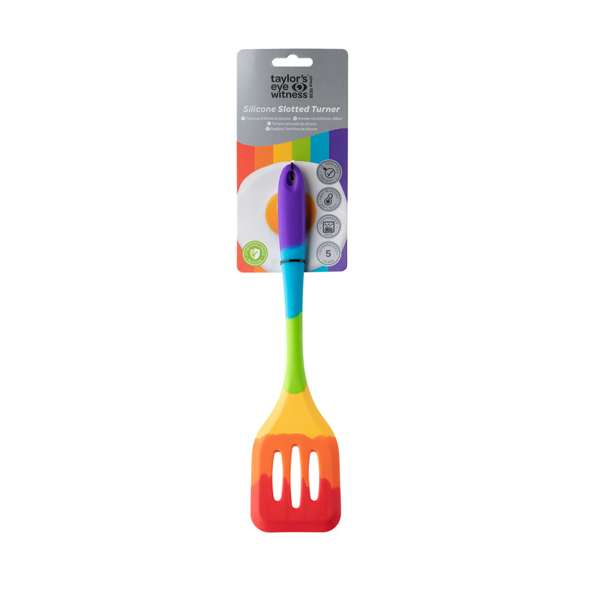 Taylors Rainbow Silicone Slotted Turner