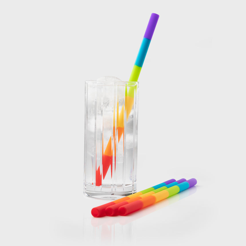 Taylors Rainbow Set of 4 Reusable Drinking Straws