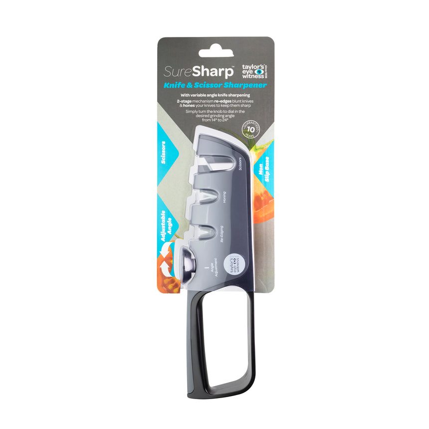 Taylors SureSharp Variable Angle Knife & Scissor Sharpener