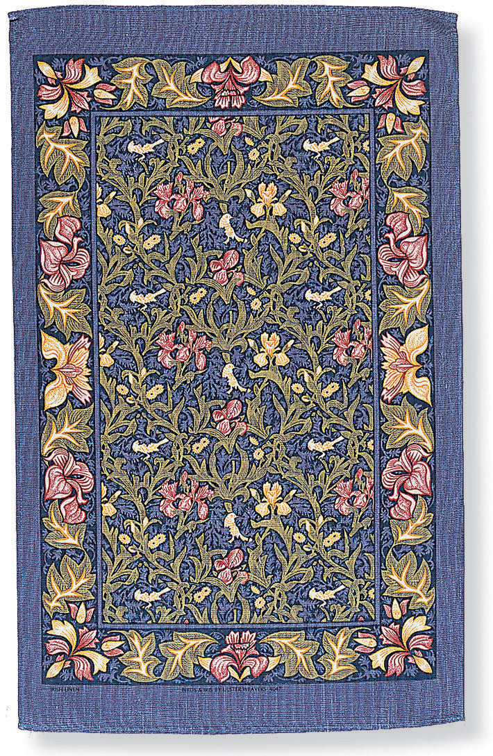 Ulster Weavers Birds & Iris Blue Cotton Tea Towel