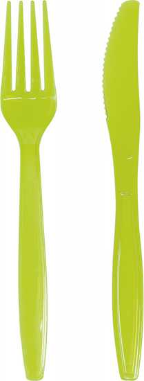 Duni Cutlery Packs - BBQ Green Line - 20PK
