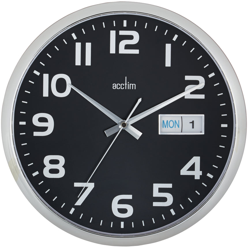 Acctim Supervisor 32cm Black dial day/date wall clock