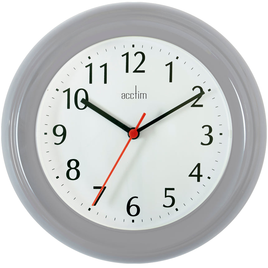 Acctim Wycombe Grey plastic wall clock