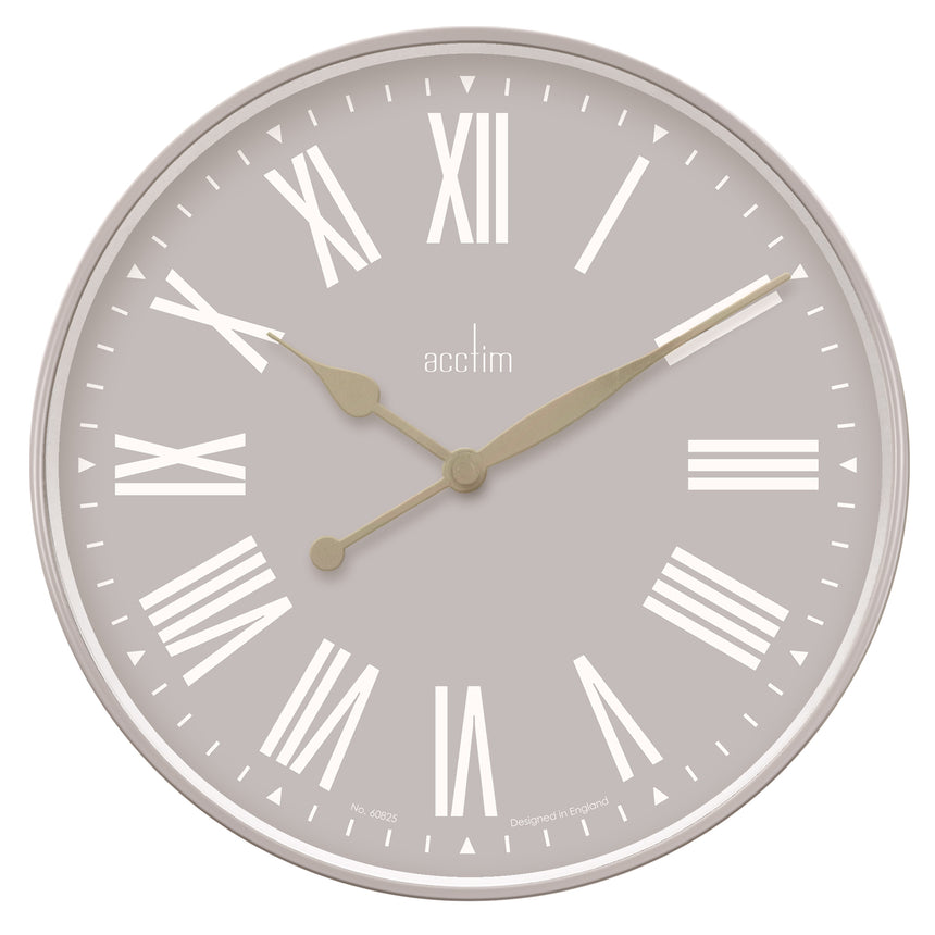 Acctim Northfield 50cm Wall Clock in Taupe
